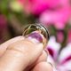 Vintage 14krt gouden slangenring met saffier en diamant