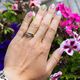 Vintage 14krt gouden slangenring met saffier en diamant