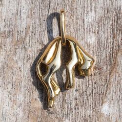 Vintage 14krt gouden hanger panter