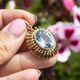 Vintage 8krt hanger zonnestralen spinel