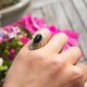 Vintage 14krt gouden ring met granaat