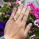 Vintage 18krt ring parels en diamant