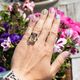 Vintage 9krt ring met kwarts