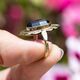 Vintage 14krt gouden ring met granaat
