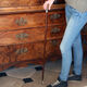 Houten wandelstok met zilveren knop