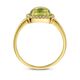 Gouden ring peridot en diamant