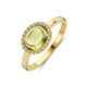 Gouden ring peridot en diamant