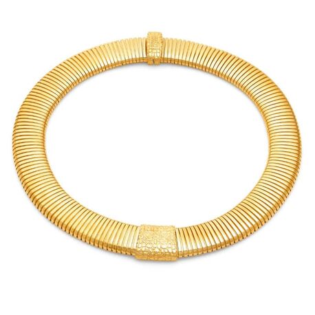 Giovanni Raspini Tubogas collier croco verguld zilver