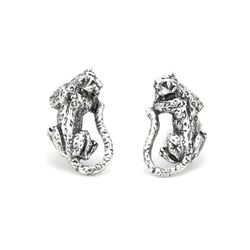 Giovanni Raspini zilver oorstekers Leopard