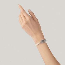 Giovanni Raspini zilveren parelarmband Daisy small