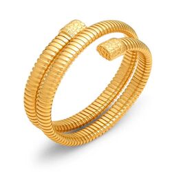 Giovanni Raspini armband tubogas Croco dubbel verguld zilver