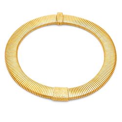 Giovanni Raspini Tubogas collier croco verguld zilver