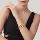 Giovanni Raspini armband tubogas Croco dubbel verguld zilver