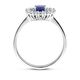 Witgouden ring ioliet, london blue topaas en diamant