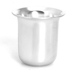 Zilveren kinderbeker tulp glad