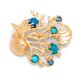 Giovanni Raspini verguld zilveren broche Golden Reef