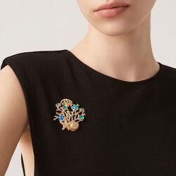 Giovanni Raspini verguld zilveren broche Golden Reef