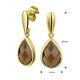 Gouden oorhangers rookkwarts