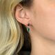 ZINZI vergulde oorbellen blauw en groen kleursteen