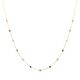 Gouden collier met gekleurd zirkonia 41 - 43 - 45 cm