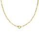 Gouden collier paperclip schakel met springslot