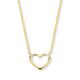Gouden collier met open hartje 40-42-44 cm
