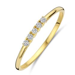 Gouden ring met zirkonia