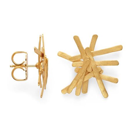 Bastian Inverun verguld zilveren oorstekers Mikado