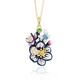 Tsars Collection collier Helena bloemhanger verguld zilver