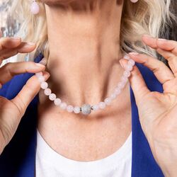 Heide Heinzendorff ketting rozenkwarts 45 cm