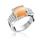 Zilveren ring Zinzi met oranje steen zir667k