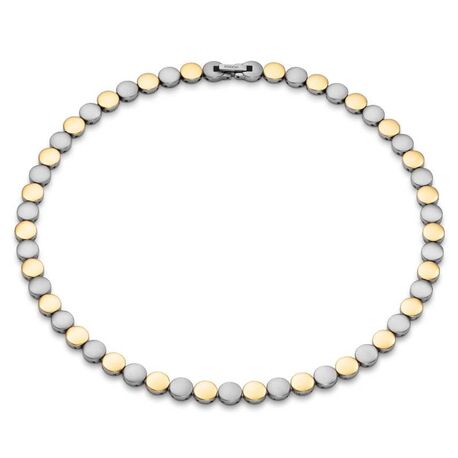 BOCCIA bicolor titanium ketting. rondjes 08079-02