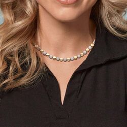 BOCCIA bicolor titanium ketting. rondjes 08079-02
