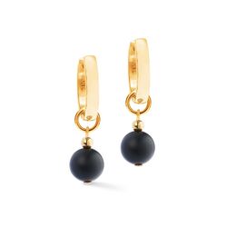 COEUR DE LION oorbellen 4089-21-1316 Hoop pure Sphere gold-black