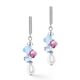 Coeur de Lion oorbellen Dancing Crystals lilac-blue 1124-21-0839