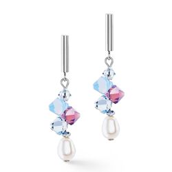 Coeur de Lion oorbellen Dancing Crystals lilac-blue 1124-21-0839