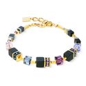 COEUR DE LION armband 3042-30-1308 GeoCUBE Precious Classic Blue Moon gold