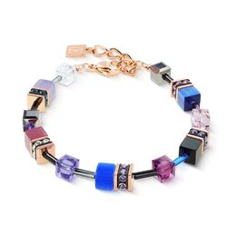 COEUR DE LION armband  2838-30-0807 GeoCUBE Iconic Blue Moon roségold