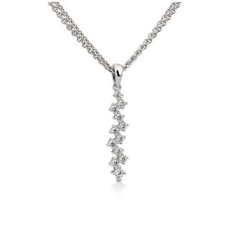 Witgouden hanger met briljanten