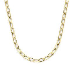 Geelgouden collier brede schakels