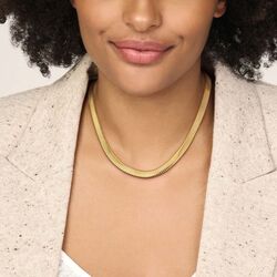 Gouden collier Tubogas 8 mm 45 cm