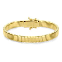 Gouden armband Tubogas 8 mm 19 cm