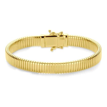 Gouden armband Tubogas 8 mm 19 cm