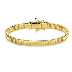 Gouden armband Tubogas 6 mm 18,5 cm