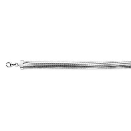 Zilveren slangencollier bol 43 cm