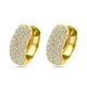 Verguld zilveren oorringen 16 mm met zirkonia