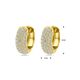 Verguld zilveren oorringen 16 mm met zirkonia
