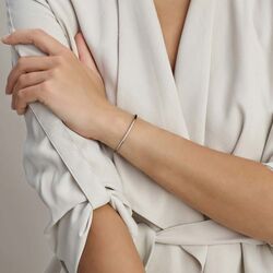 Zilveren armband halve spang