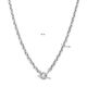 Zilveren collier met kapittelslot 42 cm