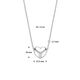 Zilveren collier met hart 41-45 cm